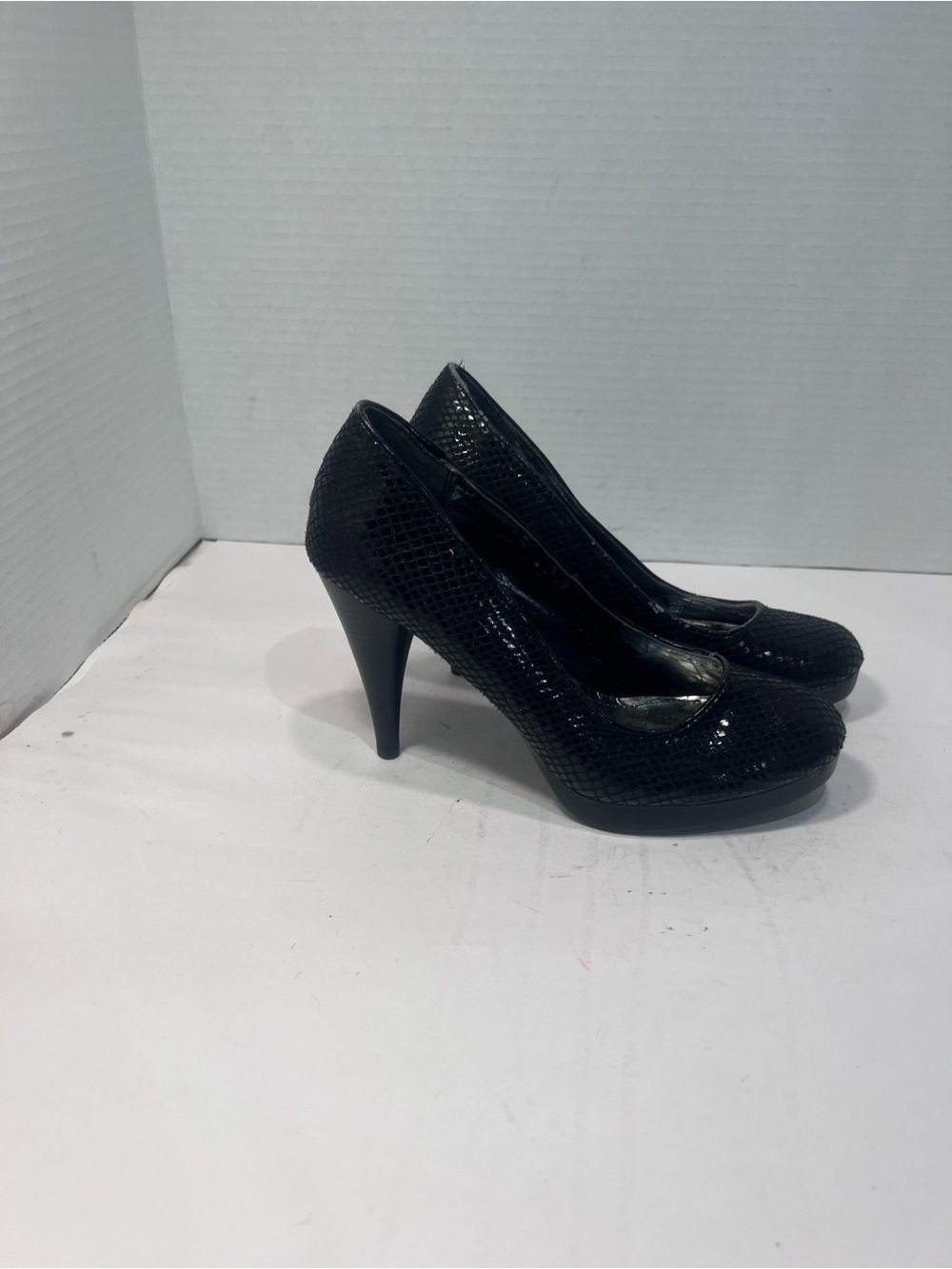 Style & Co. Black Textured High Heel Pumps